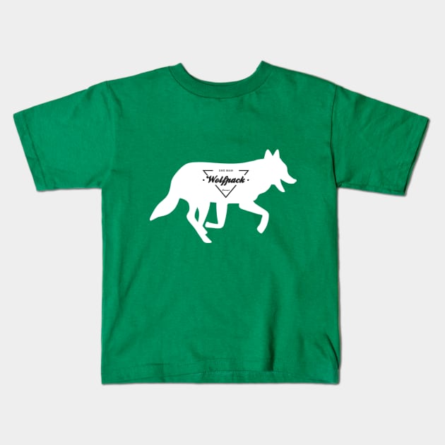 One Man Wolfpack Kids T-Shirt by karmatee